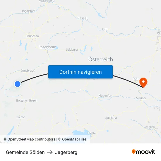 Gemeinde Sölden to Jagerberg map