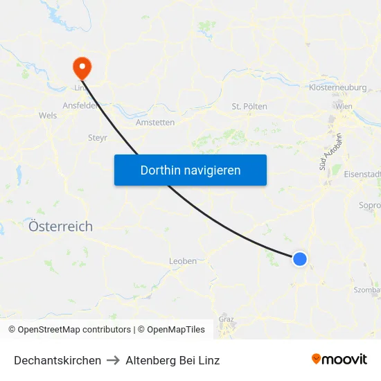 Dechantskirchen to Altenberg Bei Linz map
