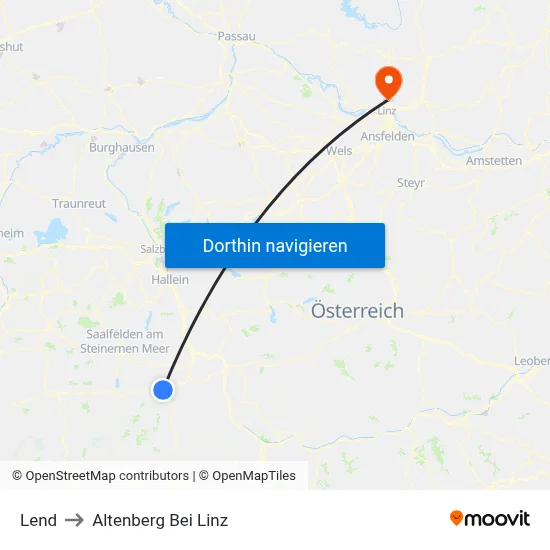 Lend to Altenberg Bei Linz map