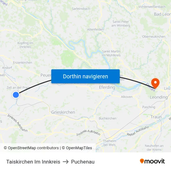 Taiskirchen Im Innkreis to Puchenau map