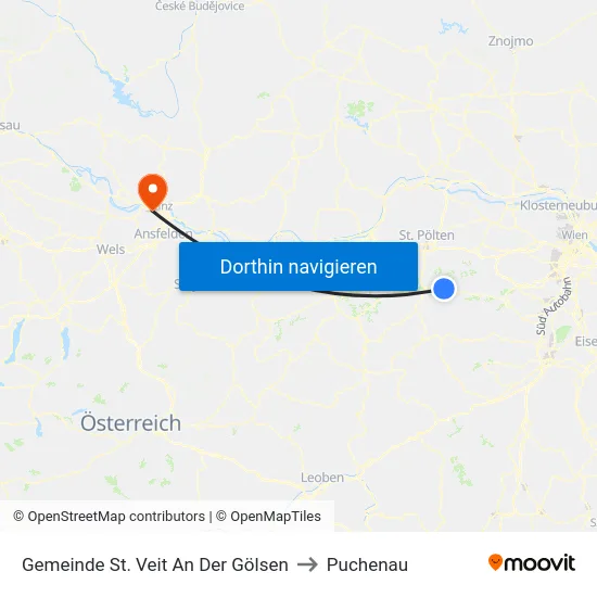 Gemeinde St. Veit An Der Gölsen to Puchenau map