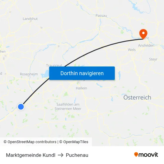 Marktgemeinde Kundl to Puchenau map