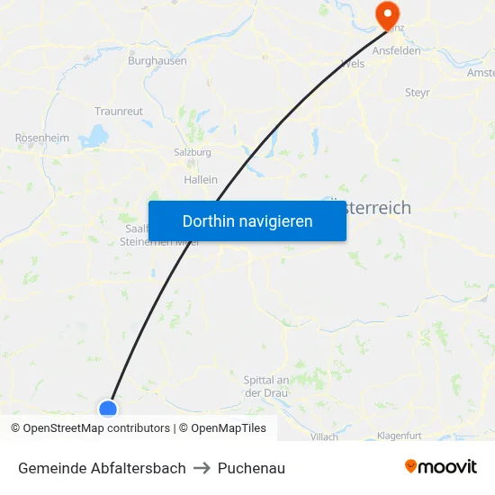 Gemeinde Abfaltersbach to Puchenau map