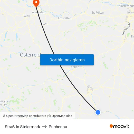 Straß In Steiermark to Puchenau map