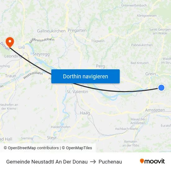 Gemeinde Neustadtl An Der Donau to Puchenau map