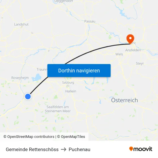 Gemeinde Rettenschöss to Puchenau map