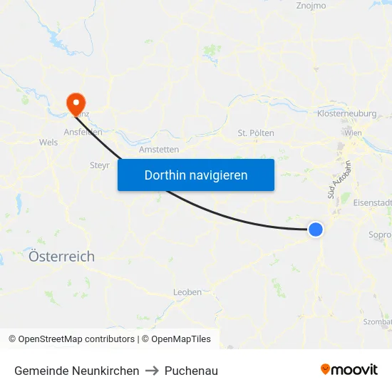 Gemeinde Neunkirchen to Puchenau map