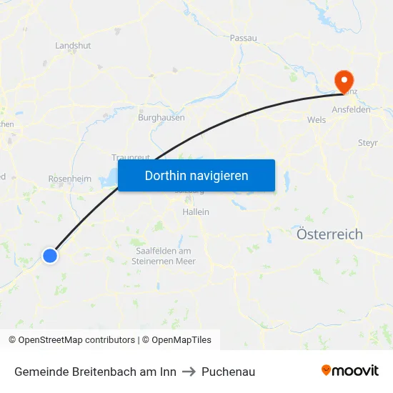 Gemeinde Breitenbach am Inn to Puchenau map