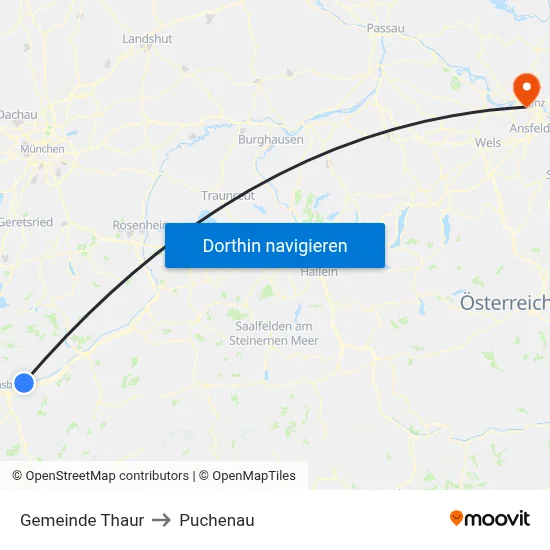 Gemeinde Thaur to Puchenau map