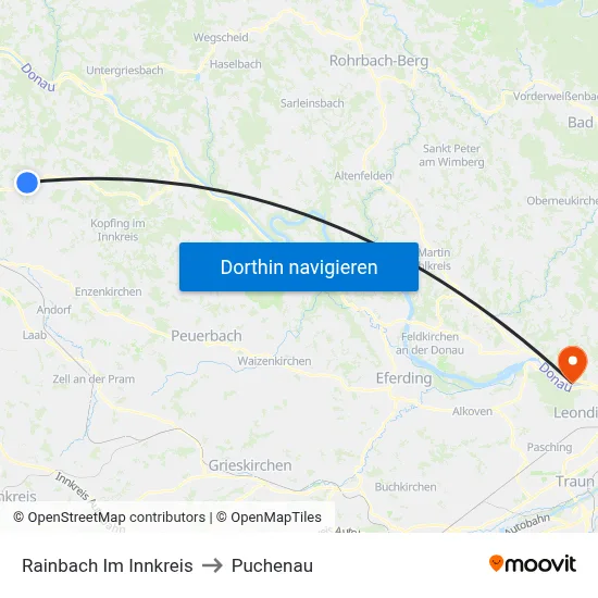 Rainbach Im Innkreis to Puchenau map