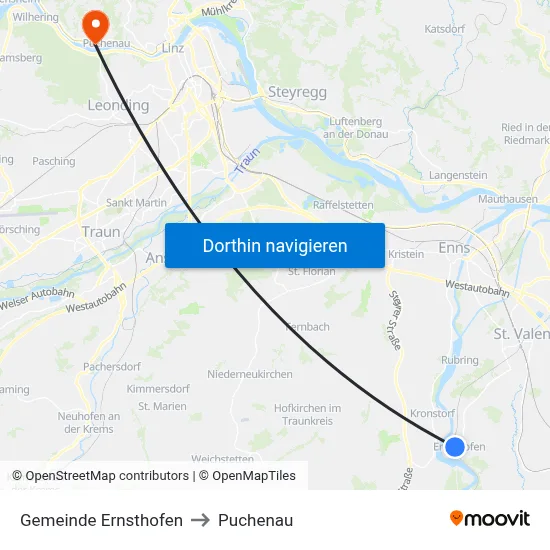 Gemeinde Ernsthofen to Puchenau map