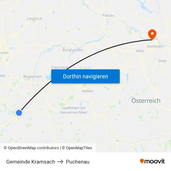 Gemeinde Kramsach to Puchenau map