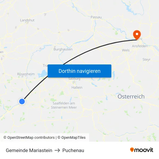 Gemeinde Mariastein to Puchenau map