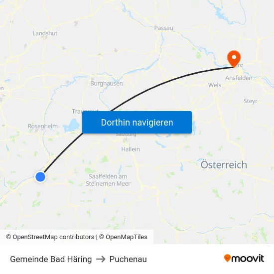Gemeinde Bad Häring to Puchenau map