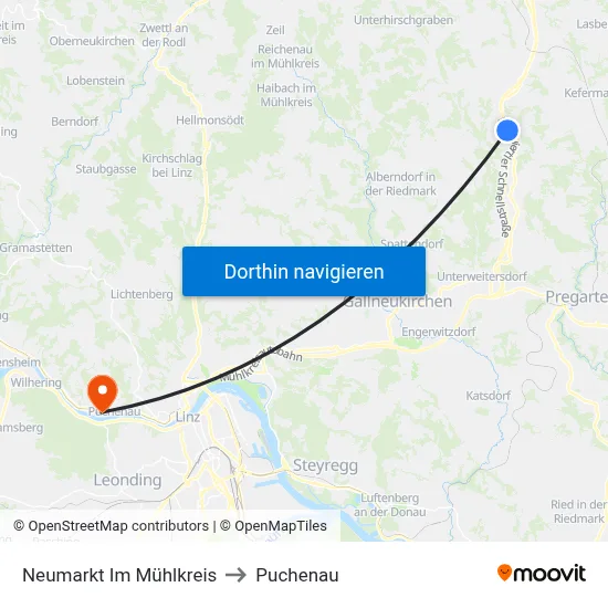 Neumarkt Im Mühlkreis to Puchenau map