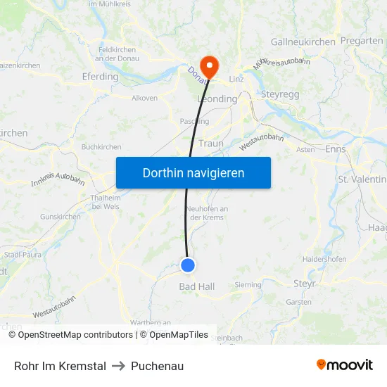 Rohr Im Kremstal to Puchenau map