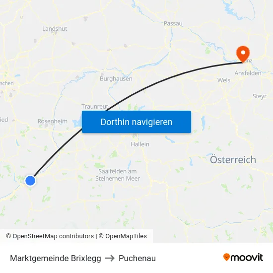Marktgemeinde Brixlegg to Puchenau map