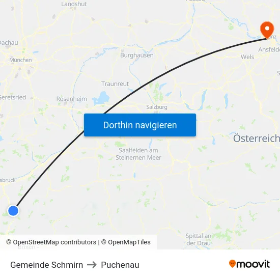 Gemeinde Schmirn to Puchenau map