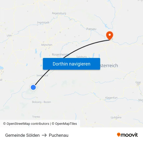 Gemeinde Sölden to Puchenau map