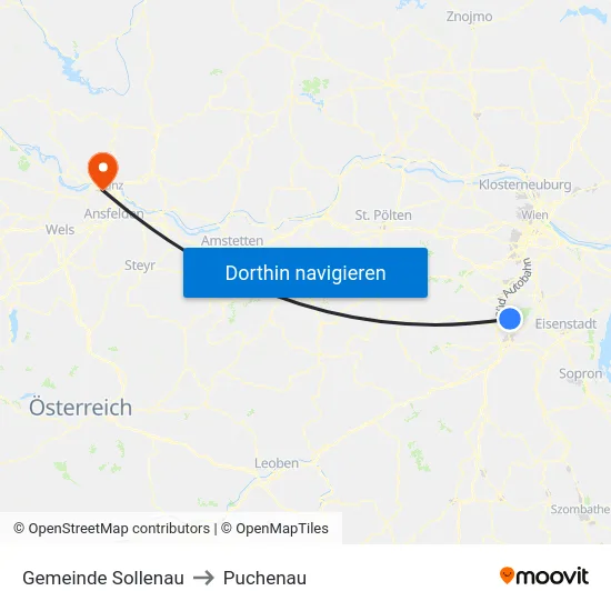 Gemeinde Sollenau to Puchenau map