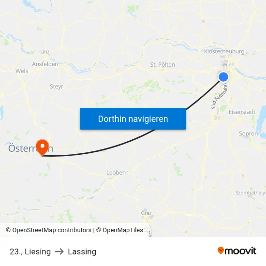 23., Liesing to Lassing map
