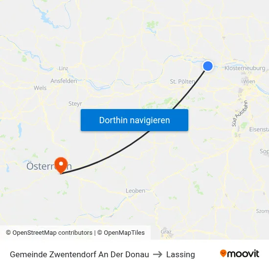 Gemeinde Zwentendorf An Der Donau to Lassing map