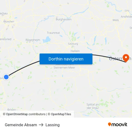 Gemeinde Absam to Lassing map