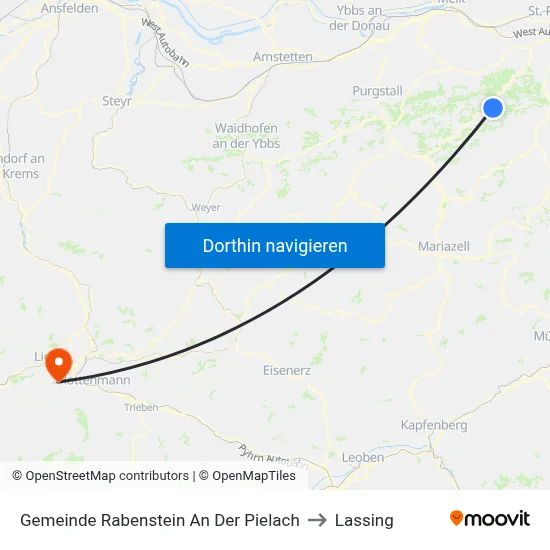 Gemeinde Rabenstein An Der Pielach to Lassing map