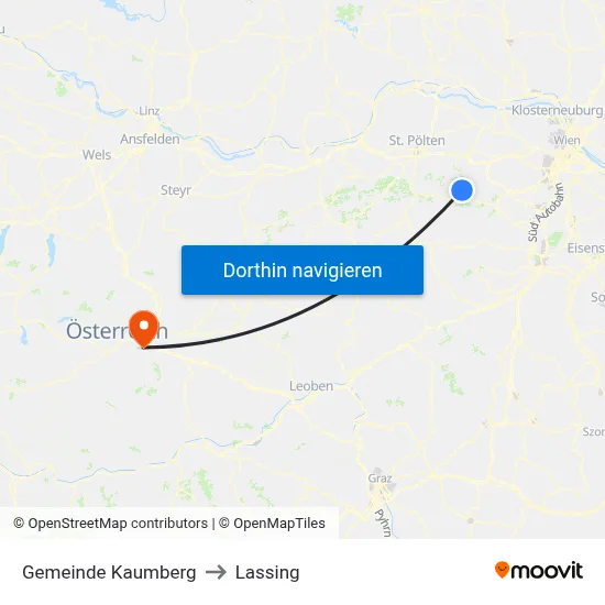 Gemeinde Kaumberg to Lassing map
