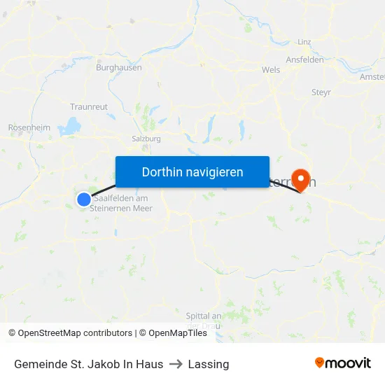 Gemeinde St. Jakob In Haus to Lassing map