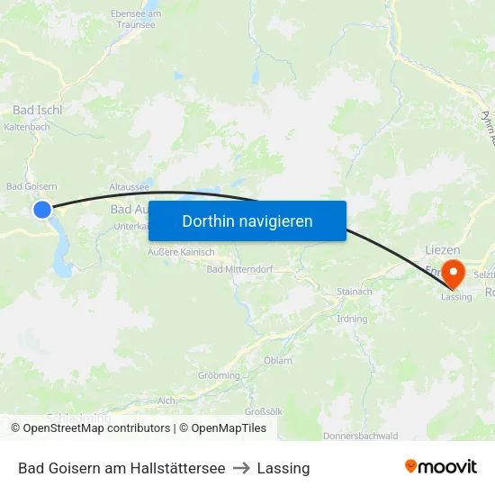 Bad Goisern am Hallstättersee to Lassing map