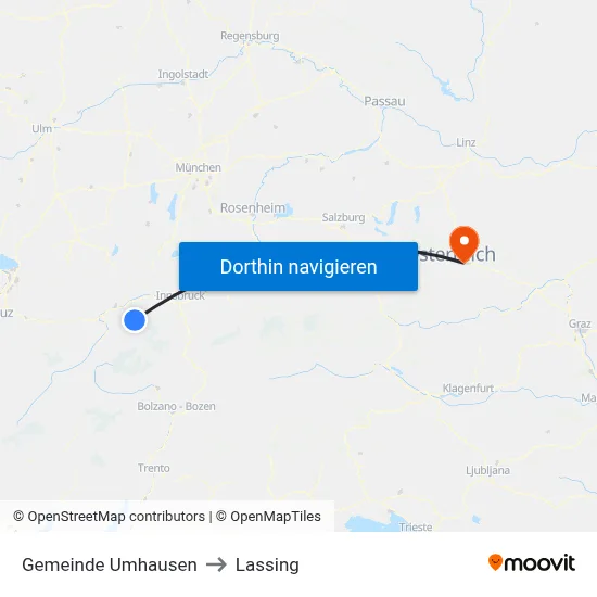 Gemeinde Umhausen to Lassing map