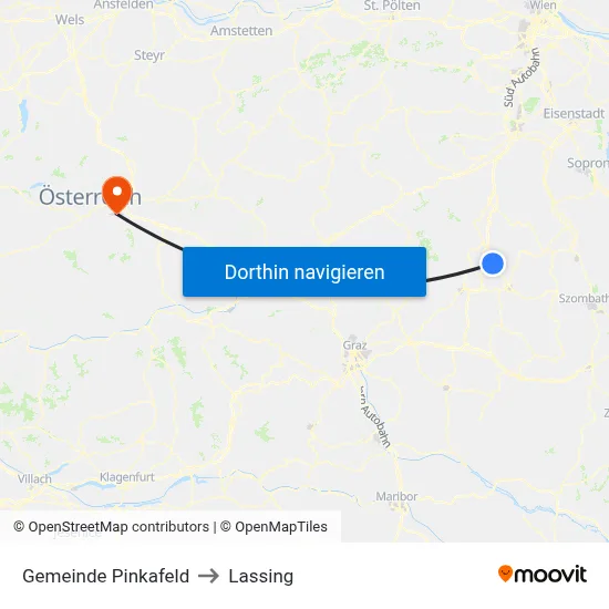 Gemeinde Pinkafeld to Lassing map