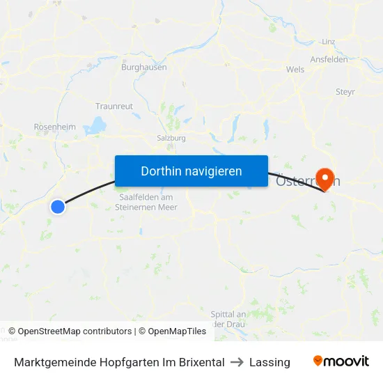 Marktgemeinde Hopfgarten Im Brixental to Lassing map