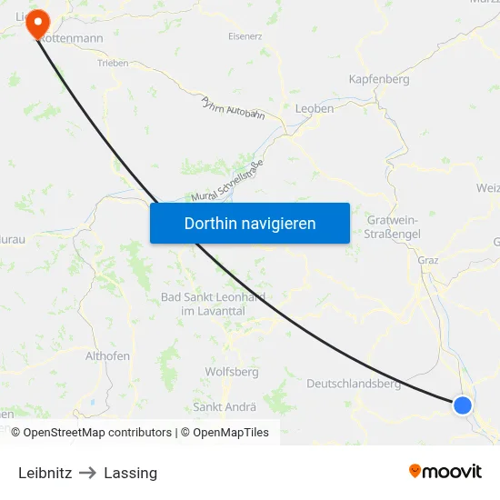 Leibnitz to Lassing map