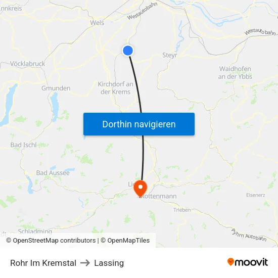Rohr Im Kremstal to Lassing map
