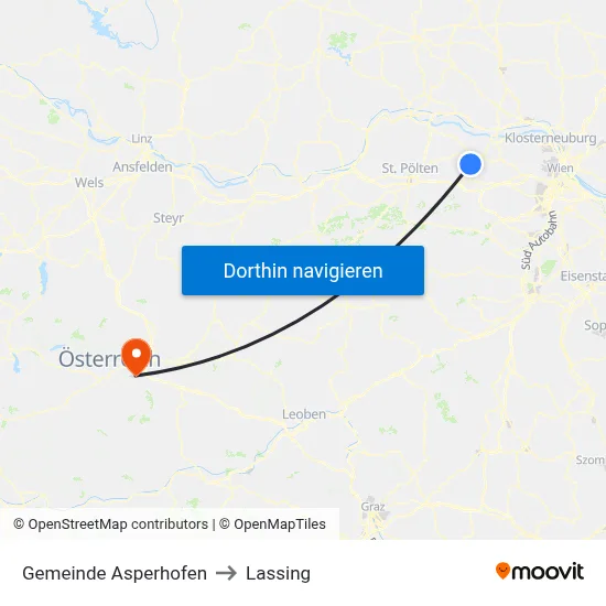 Gemeinde Asperhofen to Lassing map