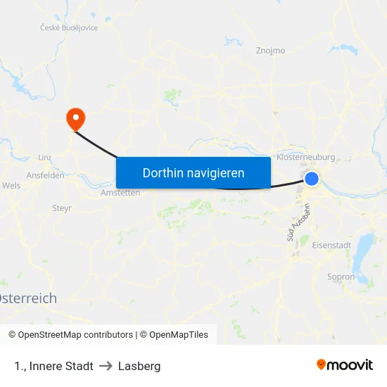 1., Innere Stadt to Lasberg map