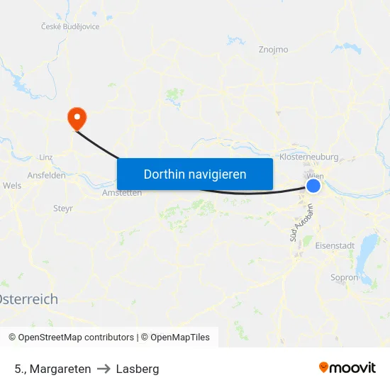 5., Margareten to Lasberg map