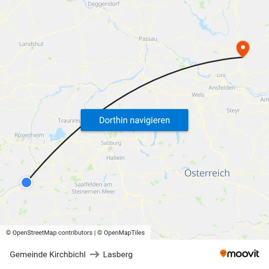 Gemeinde Kirchbichl to Lasberg map