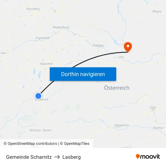 Gemeinde Scharnitz to Lasberg map