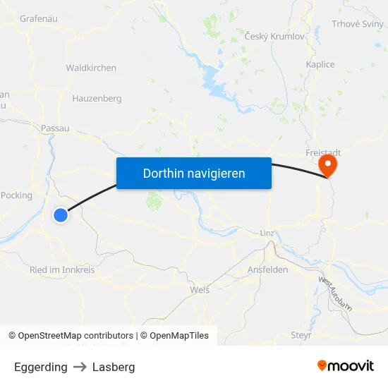 Eggerding to Lasberg map