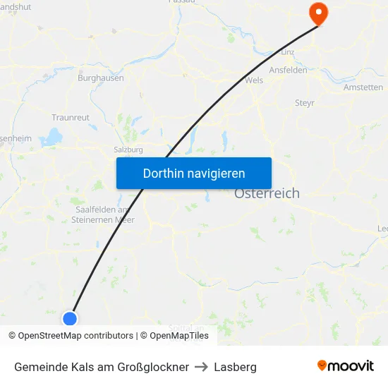 Gemeinde Kals am Großglockner to Lasberg map