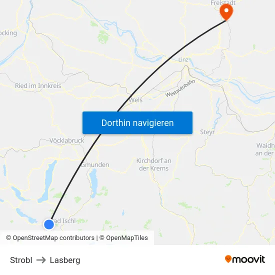 Strobl to Lasberg map