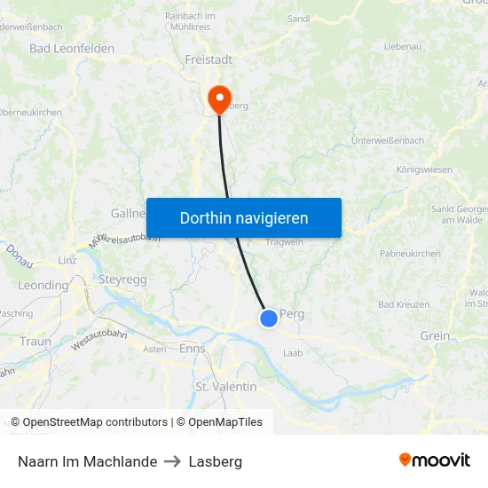 Naarn Im Machlande to Lasberg map