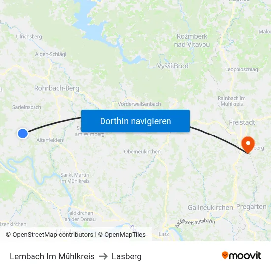 Lembach Im Mühlkreis to Lasberg map