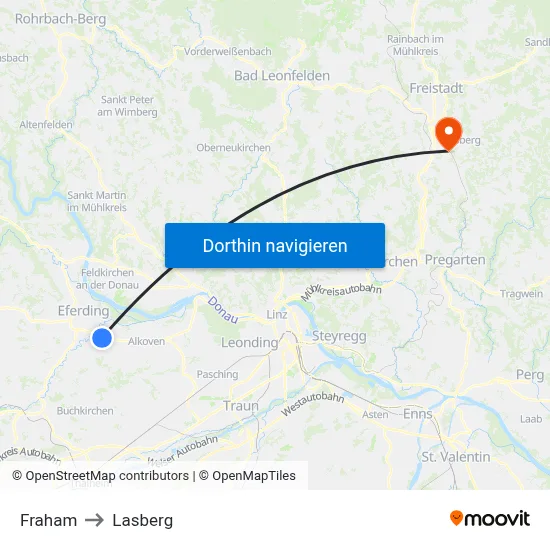 Fraham to Lasberg map