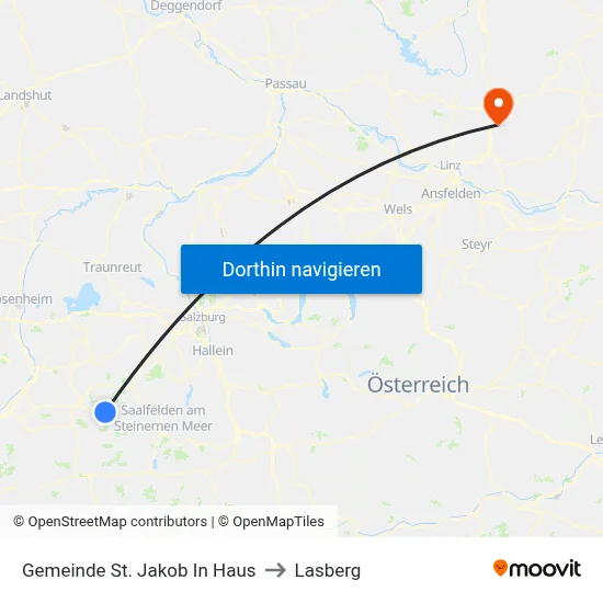 Gemeinde St. Jakob In Haus to Lasberg map