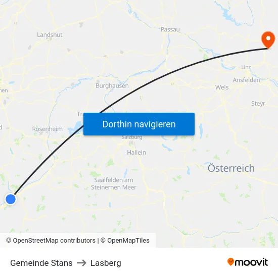 Gemeinde Stans to Lasberg map
