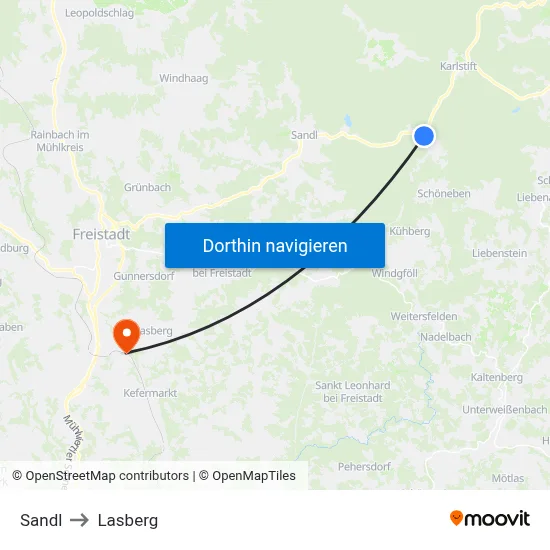Sandl to Lasberg map